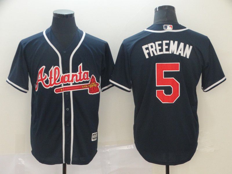 Men Atlanta Braves #5 Freeman Blue Game MLB Jerseys->los angeles angels->MLB Jersey